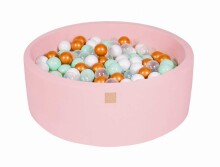 Meow Baby® Color Round Art.105096 Pink Unicorn Sauss baseins ar bumbiņām(200gab.)
