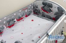 Ankras  Art.701 Bērnu gultiņas aizsargapmale Funny Bear 360 cm