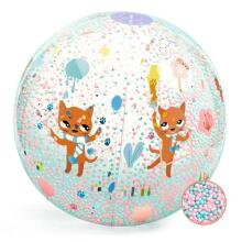 Djeco Ball Bubbles Art.DJ00177 Piepūšamā bumba ar krāsainām bumbiņām