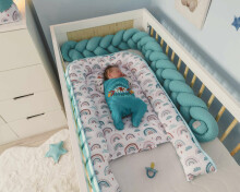 Baby Love Babynest Premium Tecza  Art.106029 Гнездышко – кокон для новорожденных Babynest