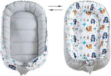 Minky Cotton Babynest Set Art.106037 Forest Гнездышко – кокон для новорожденных 90x50 m