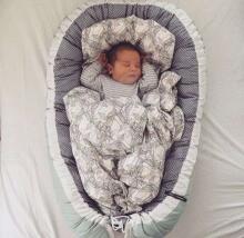 La Bebe™ Babynest Cotton Art.106220 Color dots Гнездышко – кокон для новорожденных