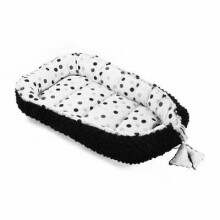 La bebe™ Minky+Cotton Babynest Set Art.106441 Dots Baby kokon+blanket+pillow