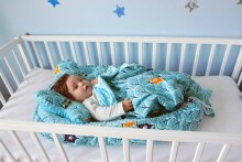 La bebe™ Minky+Cotton Babynest Set Art.106438 Stars Baby cocoon+blanket+pillow