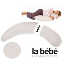 La Bebe™ Moon Maternity Pillow  Art.106665 Grey  Liels spilvens grūtniecēm ar memory foam (īpaši mīksts un kluss pildījums, kas pielagojas ķermenim) 195cm