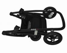 „Aga Design Blanc Art.N40 Grey“ vežimėlis / sportinis vežimėlis su dideliu gaubtu