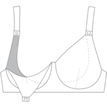 „La Bebe ™ Boutique“ moteriškas apatinis trikotažas „Basic Eco Art.106927 Basic“ baltos liemenėlės nėščioms / slaugančioms moterims su griežtu atsegtu dubeniu ir stabilia krūtinės atrama.