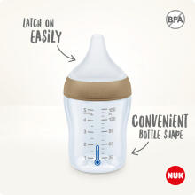 Nuk Perfect Match Art.SD106  bērnu pudelīte ar mīkstu silikona knupīti M izmēra, 260 ml,