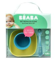 Beaba Silicone Art.913472 Grey Набор посуды