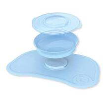 Twistshake  Click Mat Mini Plate Art.78137 White neslīdošais paklājiņš bērna barošanai ar bļodu