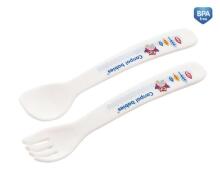 Canpol Babies Art.4/409 Plastmasas dakšiņa un karotīte bērniem no 12 mēn.+