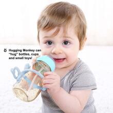 Mombella Monkey Teether Toy  Art.P8081 Light Blue  Silikona kožamā rotaļlieta Mērkaķis
