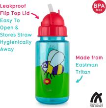 Tum Tum Watter Bottle Art.TT3011 Sporta krūzīte ar salmiņu 400 ml.