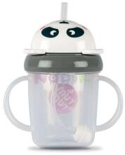 Tum Tum Baby Cup Art.TT5006 Grey Pudelīte ar  salmiņu  no 6 +mēn, 200 ml