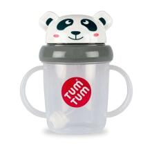 Tum Tum Baby Cup Art.TT5006 Grey Pudelīte ar  salmiņu  no 6 +mēn, 200 ml
