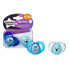 Tommee Tippee Art. 43336285 Night Time Ортодонтическая силиконовая соска 6-18м 2 шт.
