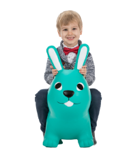 Jumpy Hopping Bunny Art.GT69332 šviesiai mėlynas žaislas, skirtas šokinėti ir balansuoti