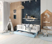 AJK Bobo Art.108405 Стильная молодёжная кровать со ящиком и матрасом 160x80 см