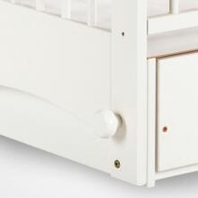 KLUPS LUNA детская кроватка/качалка с опускающейся боковиной и ящиком 120x60см, белый