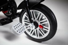 „Bentley Trike Art.BN1O Onyx Black“ interaktyvus vaikų triratukas su pripučiamais ratais, rankenomis ir stogu