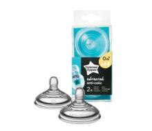 Tommee Tippee Anti Colic Art.42122651  Силиконовые соски для бутылочек с переменным потоком, 2 шт.