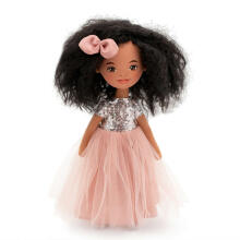Orange Toys Sweet Sisters Tina in a Pink Dress with Sequins Art.SS05-05 Мягкая игрушка кукла TINA в розовом платье с пайетками (32 см)