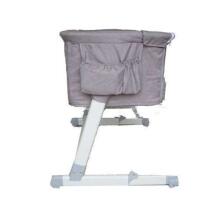 BabyMix Crib Art.BE/P-9LT Light Grey Кроватка для комфортного совместного сна 2 в 1