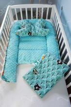La Bebe™ Minky Babynest Set Art.109008 Fox Komplekts ligzdiņa - kokons,spilvens,plediņš