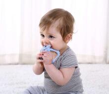 Mombella Monkey Teether Toy  Art.P8085 Purple Silikona kožamā rotaļlieta Mērkaķis