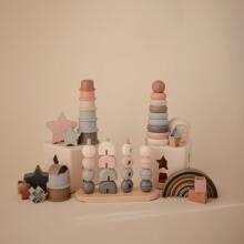 Mushie Wooden Multi Shape Stacker  Art.101581 Деревянная пирамидка 3 в 1