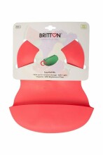 Britton Soft Bib Art.B1511 Слюнявчик силиконовый с кармашком 6м+ (1 шт)