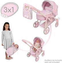 DeCuevas Toys Sophie Art.81675 Коляска для куклы 3в1