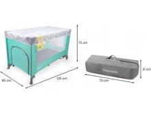Bebe Basic Travel Cot Art.KX2973 Grey  Манеж-кровать для путешествий
