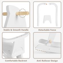Labebe Baby Rocking Horse  Art.109651 White  Bērnu koka šūpuļzirgs