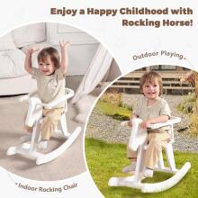 Labebe Baby Rocking Horse  Art.109651 White  Bērnu koka šūpuļzirgs