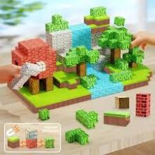 Magnetic Building Blocks Art.109778 Магнитные строительные блоки 3D Кубики Образовательный набор 100 шт