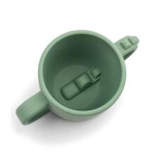 Done by Deer Peekaboo Cup, Green Croco Silikona krūzīte