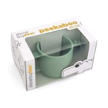 Done by Deer Peekaboo Cup, Green Croco Silikona krūzīte