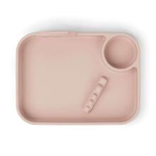 Done by Deer Peekaboo compartment plate Deer Friends, Powder