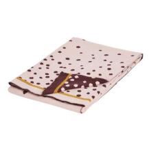 Done by Deer Knitted Blanket Art.35851 Happy Dots Powder  Детское хлопковое одеяло/плед 80x100cм
