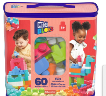 Mega Bloks Building Bag 60pc  Art.835078 Konstruktors maziem,60 det.
