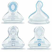 „Nuk First Choice Art.SK56“ plastikinis butelis su plačiu kaklu ir silikoniniu čiulptuku (0-6 mėn.) 300 ml
