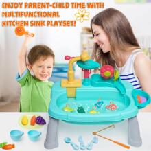 Ark miido Kitchen Sink Toy / Running Water Art.110744 Daudzfunkcionālais attīstošais galdiņš