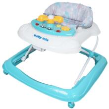 BabyMix Baby Walker Art.39121 Graphit/Orange  Детские интерактивные ходунки