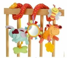 BabyMix Bear Art.43476 Spiraling plush toy for bed/ car seat/ stroller