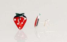 Silver Jewellery Kids Art.2200410 Серебряные серьги-гвоздики Клубнички
