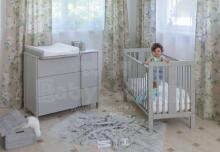 YappyKids Classic Art.111245 Grey  Детский комод с пеленальною поверхностью