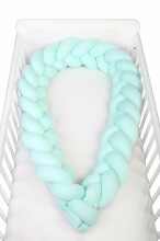 YappyKids Gum Art.111248 Mint  Плетёный бортик-охранка (косичка) для детской кроватки  240 см