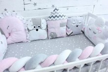 YappyKids Gum Art.111249 Trend  Плетёный бортик-охранка (косичка) для детской кроватки  240 см