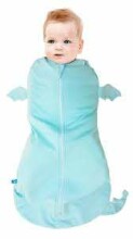 Wallaboo Sleepbag Art.SSA.0118.5806 Dragon Sky Blue Хлопковая пелёнка для комфортного сна, пеленания 6 кг до 9 кг.